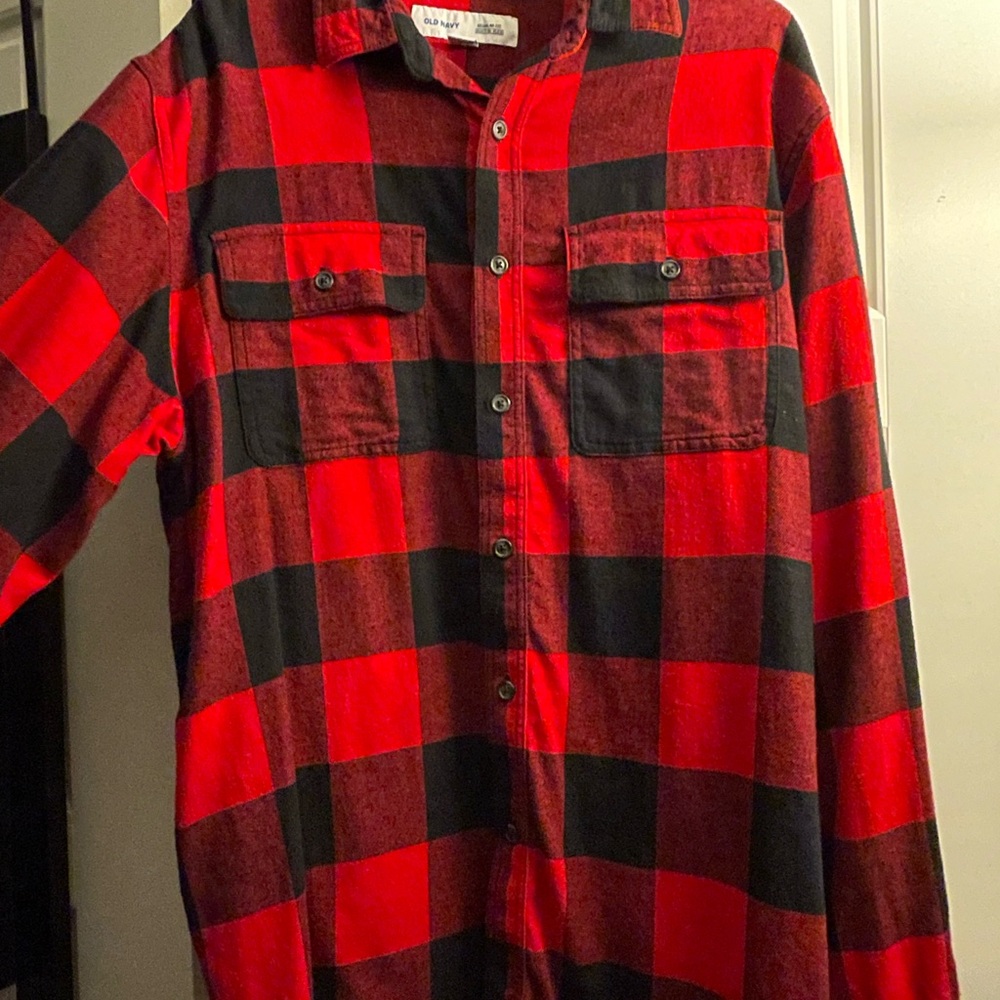 Red and Black Plaid Men's Shirt